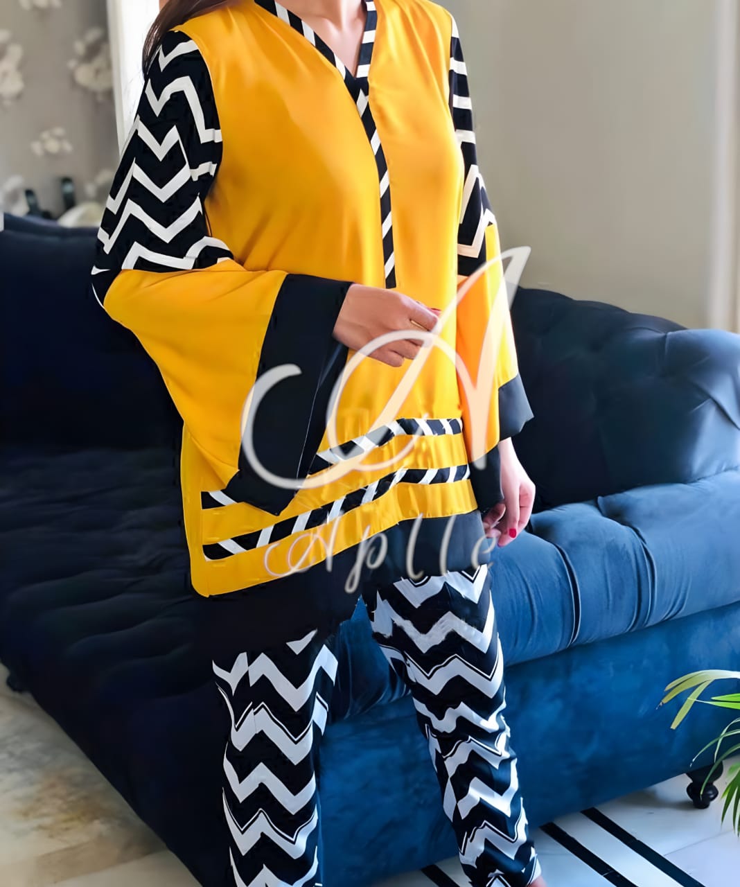 Zig-Zag Mustard 2-Piece